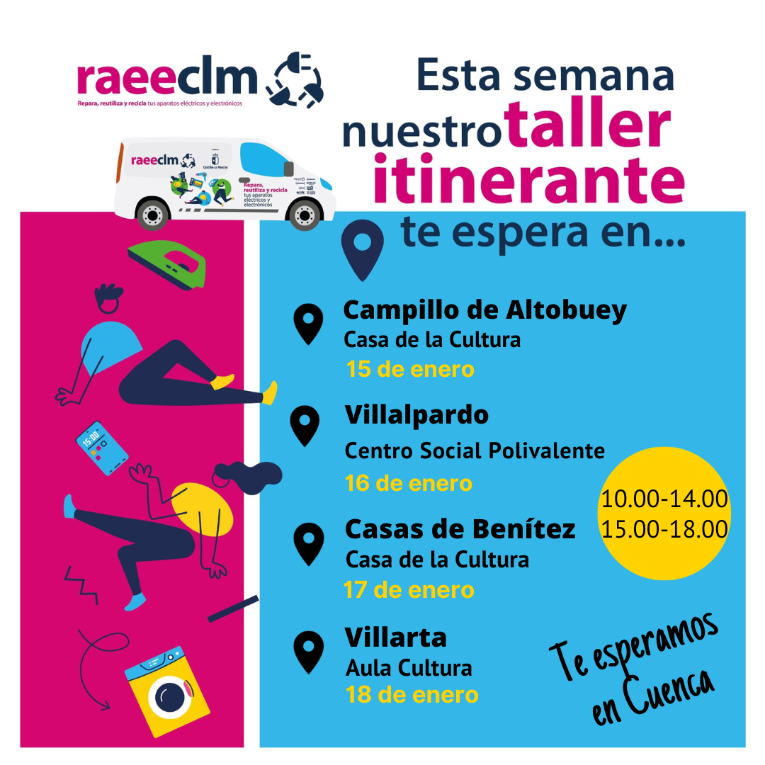 Lee más sobre el artículo El taller itinerante «Repara, Reutiliza, Recicla» de RAEE CLM sigue su ruta por Cuenca
